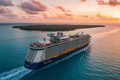 Nave da crociera Royal Caribbean Star of the Seas nei Caraibi al tramonto